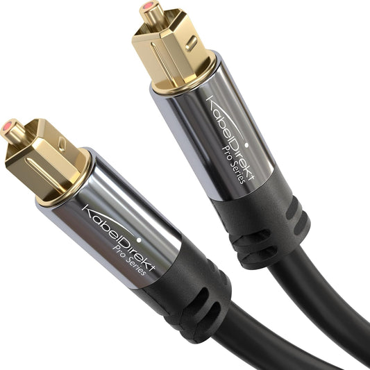 3ft PS4 TOSLINK Optical Audio Cable Designed in Germany Fiber Optic Cable for Soundbar, SPDIF Digital Optical Audio