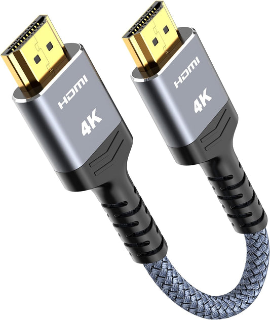 1.06ft 0.69ft 4K 3D, 2.2, Highwings Short HDMI Cable, Total Length, Cable Length, HDR Braided HDMI Cord, HDMI Cord High