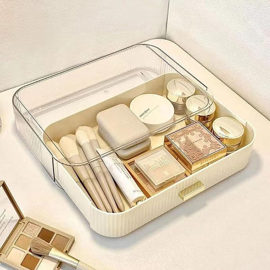 Stackable Makeup Organizer Drawers, Bathroom Vanity Organizers and Storage, Ideal for Desk and Dresser Countertops, Great for Cosmetics, Skincare, Lipsticks, Nail Care, Cream
