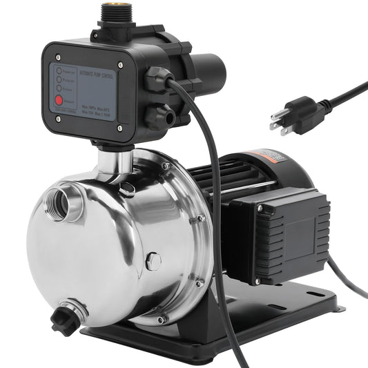 4075SS-01 Pressure Booster Pump 3/4 HP, Stainless Steel Water Pressure Booster 40 PSI, 4075SS01 Domestic Water Pressure Booster Pump Boosts Household Water Pressure, Replace for Simer 4075SS-01 Pump