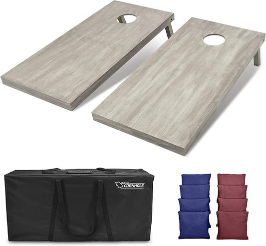 GoSports 4 ft x 2 ft Regulation Size Wooden Cornhole Boards Set - Includes Carrying Case and Bean Bags (Choose Your Colors) Over 100 Color Combinations