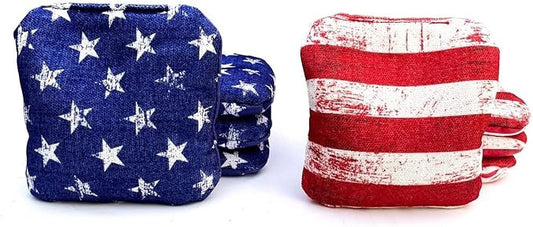 Professional Dual Sided Cornhole Bags- 16 oz 6x6 w/Premium Resin Fill - Official Tournament Slide/Stick Pro Bean Bags - Regulation/Approved