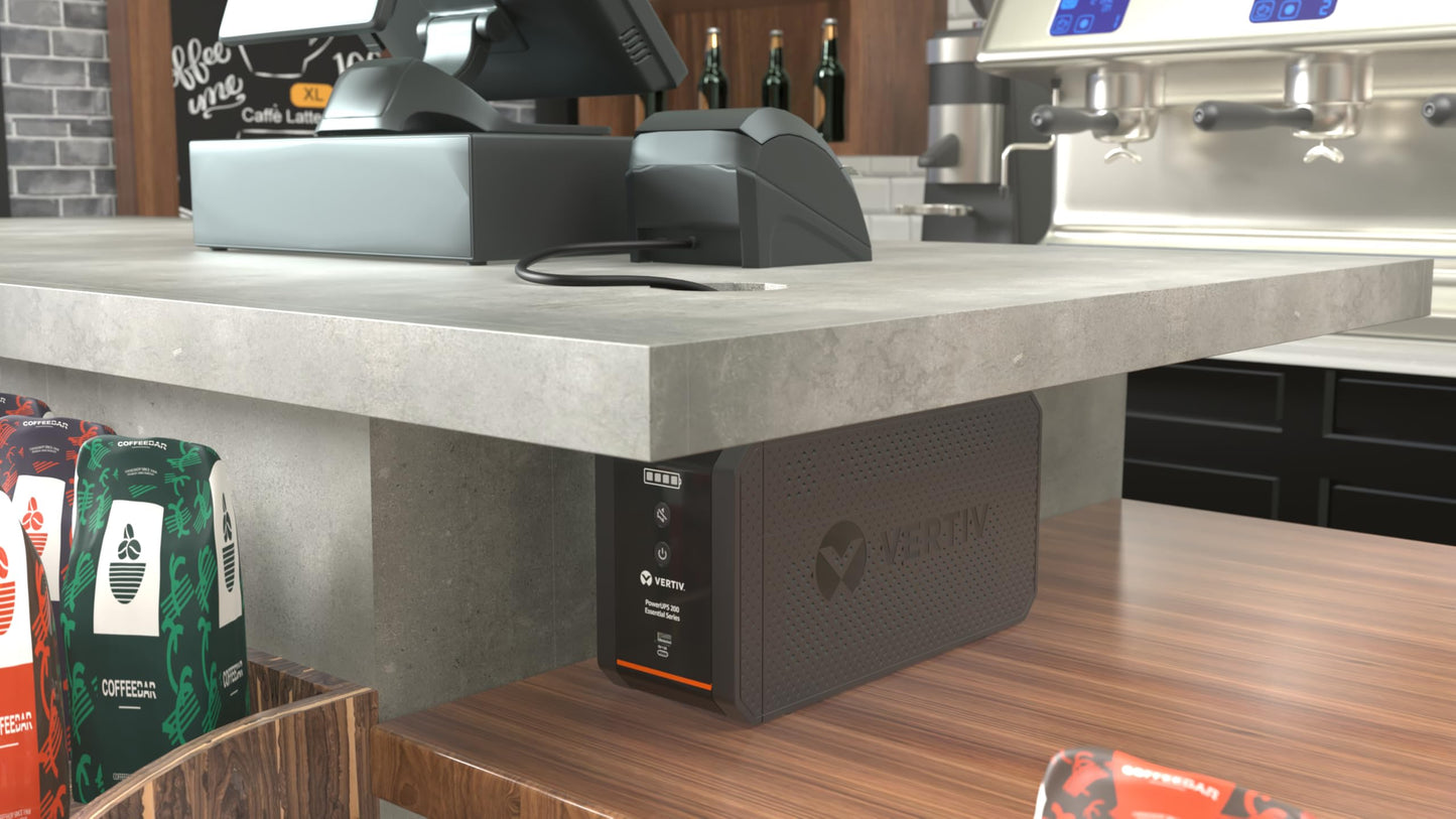 Vertiv Liebert PowerUPS 200 Essential, PSA6E-1500LVT, Line Interactive UPS 1440VA/850W, Battery Backup & Surge Protector, AVR, 8 Outlets, USB C+A Charging, 3 Year Warranty