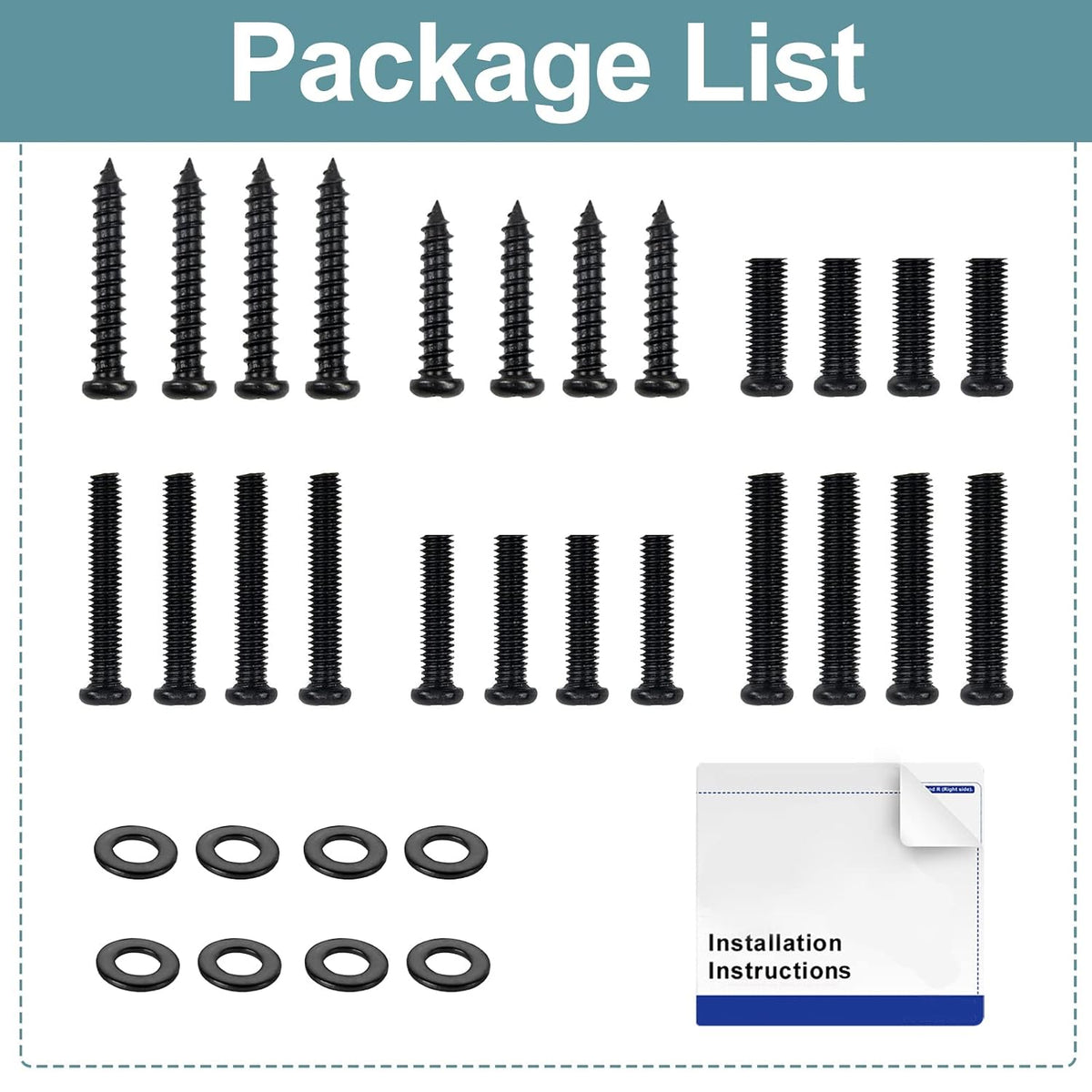 Maozhren 24" 40" 48" 50" 55" 58" 60" 65" RC439 100012585 100005396 100024699 100021261 TV Stand Screws and Washers