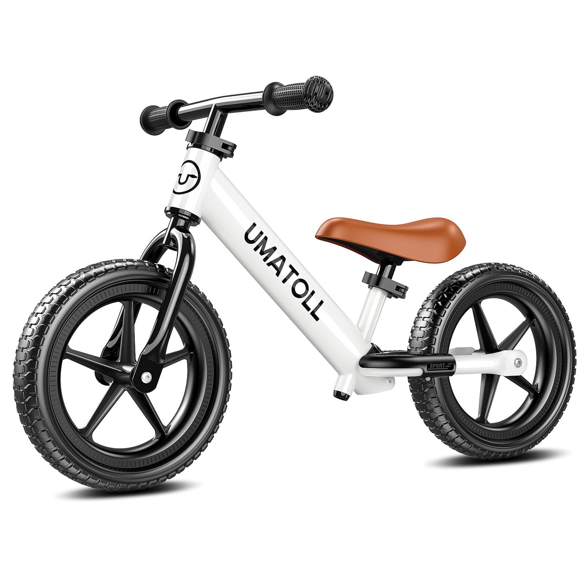 Umatoll Toddler Balance Bike for 2-5 Year Old, Adjustable Kids Toy Bicycle, Gift for Ages 2-3 Girls Boys (White)