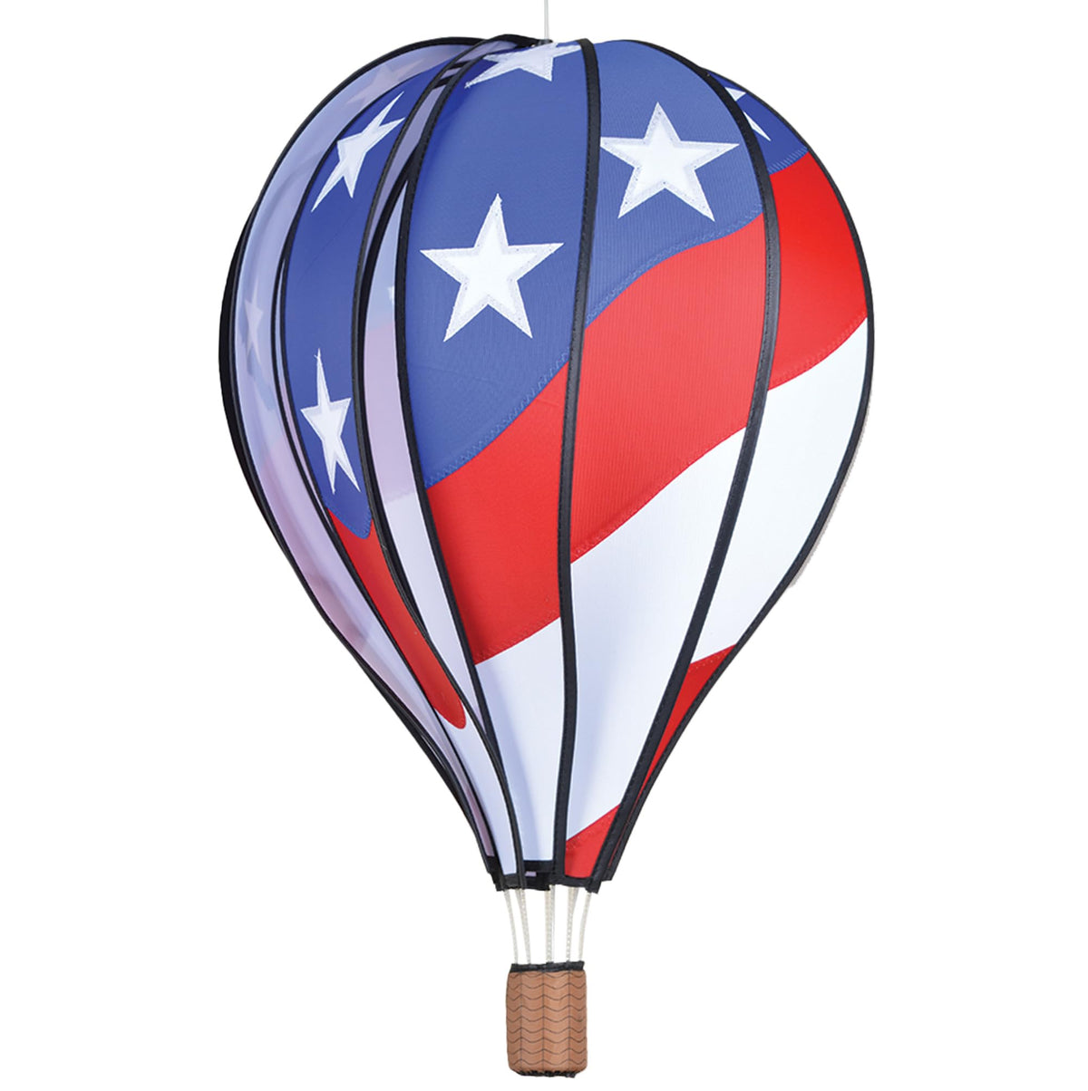Hot Air Balloon Hanging Garden Spinner 22" - Vibrant Patriotic Design, Weather-Resistant Outdoor Decor, Durable & Lightweight for Patios, Yards, and Gardens - Eye-Catching Wind Spinner