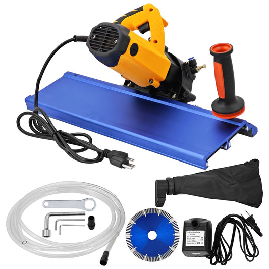 1800W 18000RPM Tile Charmfer Cutter, 43° Angle Tile Edge Beveling Tool with 16-Roller Base, Chamfer Machine with Water Cooling, Tile Edge Cutter, Tile Chamfering Machine Ceramic Tile Chamferer