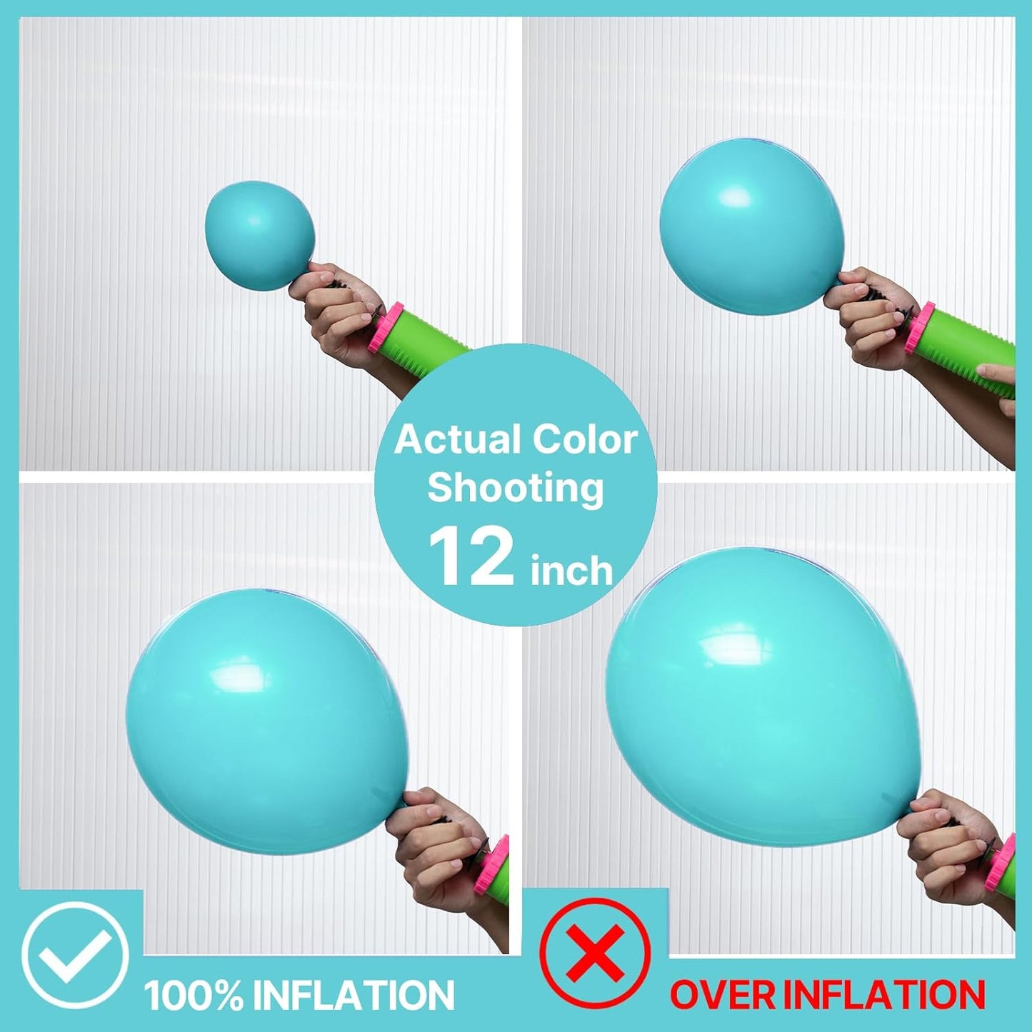 PartyWoo Teal Balloon Arch Kit - 100-Piece Set with 18, 12, 10, & 5-Inch Balloons for Baby Showers, Gender Reveals, & Birthday Parties
