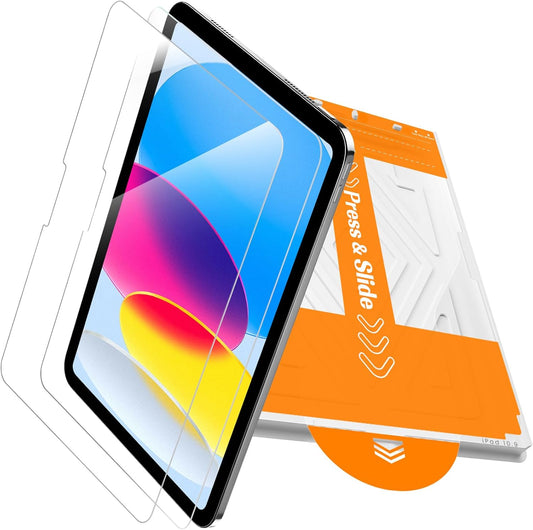 2 Pack 11th/10th Gen.(A16 2025/2022,11/10.9 inch)9H+ Easy-Install[12FT PandaShield for iPad Tempered Glass Screen