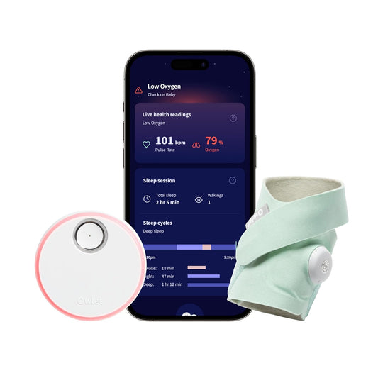 Owlet Dream Sock - Smart Baby Monitor Tracking Heart Rate & Oxygen Levels | Mint Color