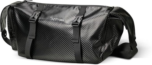 Small Sports Bag Waterproof Ultra-Light Gym Duffle for Men & Women Compact Mini Crossbody Bags, Perfect for Running, Travel & Fitness (black-woven pattern)