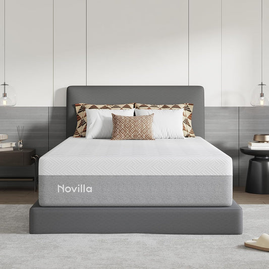 Novilla Mattress - 14 Inch Gel Memory Foam Full Size | Supportive, Pressure-Relieving Comfort