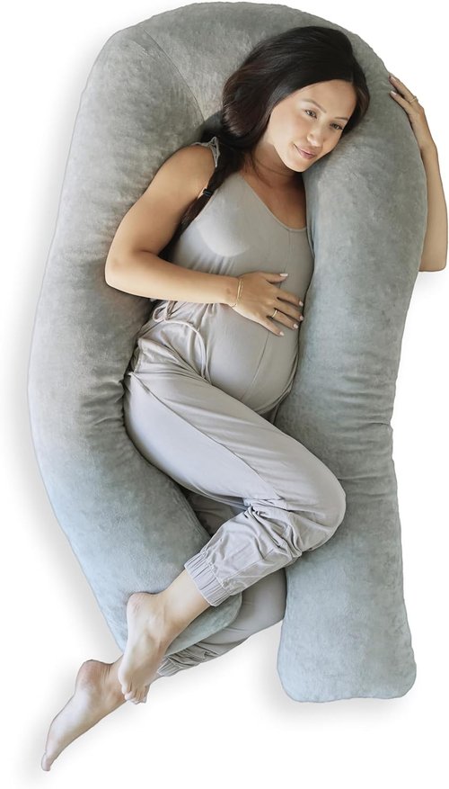 MedCline Pregnancy Pillow - Full Body Maternity Support for Side Sleepers | Comfortable Memory Foam & Removable Cover