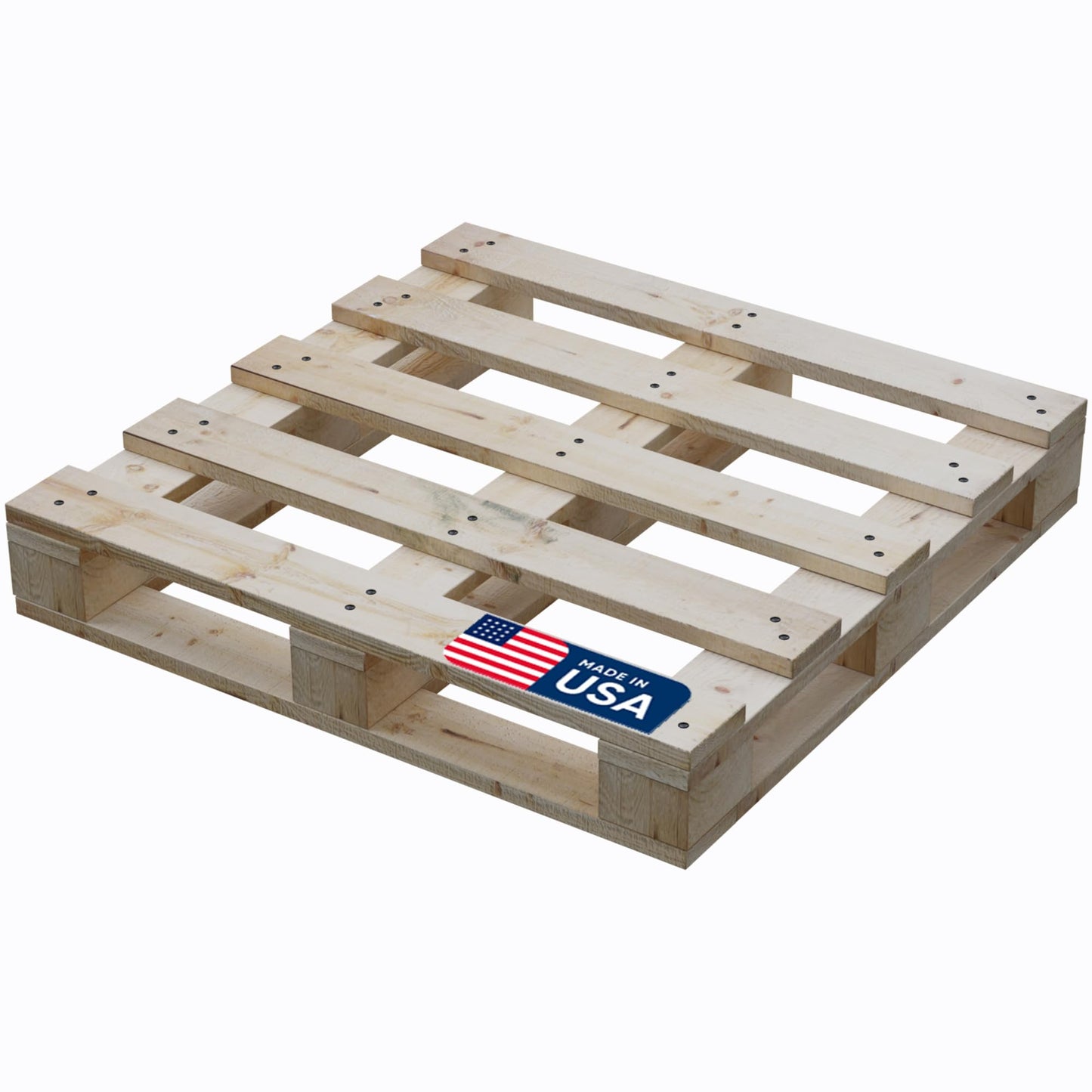Treaton, Heavy-Duty 4-Way Entry Wooden Pallet – 48x48x5”, Industrial-Grade Hardwood Shipping Pallet, Durable, Reusable, Stackable, Easy to Handle, Commercial Use as a Floor-Pallet, 2 Pack