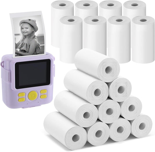 18 4 5 6 7 8 9 10 Rolls Kids Instant Camera Print Refill Paper - Photo Printer Thermal Paper Rolls, Instant Print