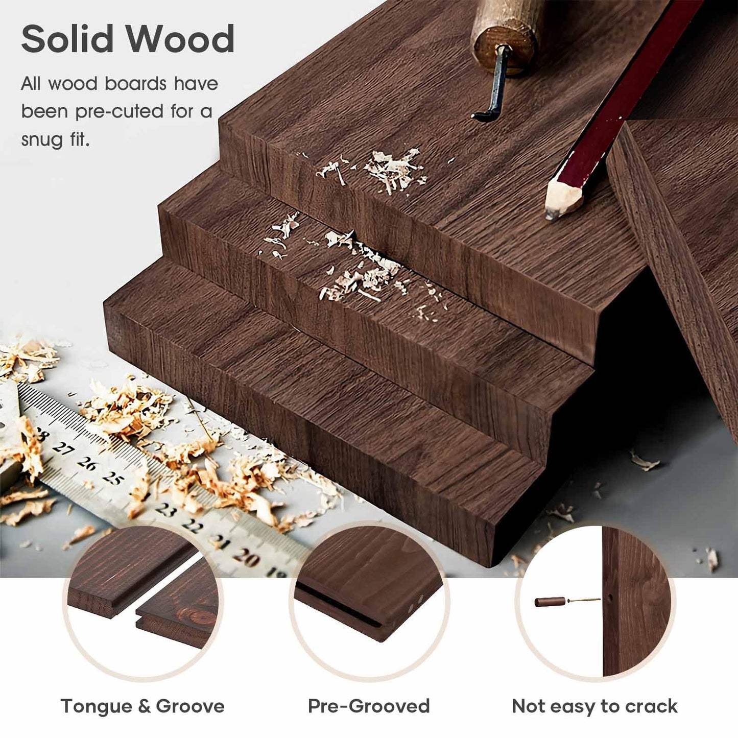 ROYMELO 60x96 inch Sliding Barn Wood Door Slab with 10ft Hardware Kit and Handle, Coffee, K Shape, Simple DIY Assembly