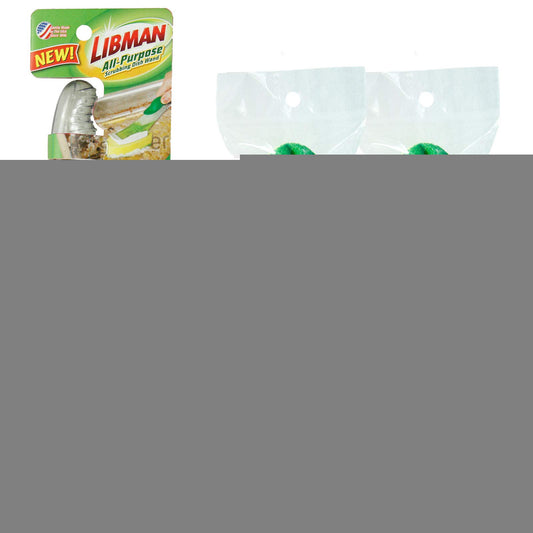 Libman All-Purpose Scrubbing Dish Wand - Fillable, with 4 Multi-Purpose Sponge Head Refills