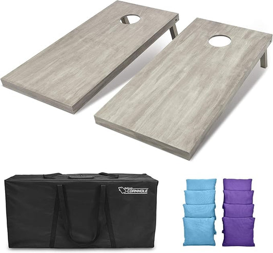 GoSports 4 ft x 2 ft Regulation Size Wooden Cornhole Boards Set - Includes Carrying Case and Bean Bags (Choose Your Colors) Over 100 Color Combinations