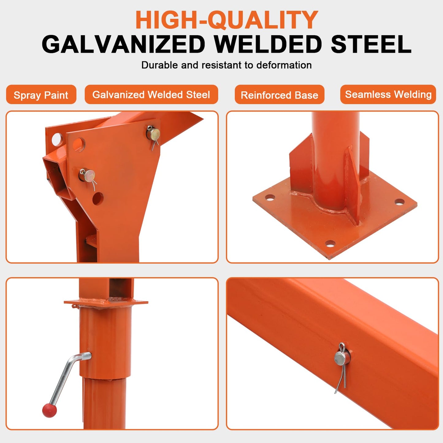 GarveeTech Folding Truck Mounted Crane, 1100 LB Pickup Jib Cranes with Electric Winch 3500 LB 12V, Electric Truck Crane Hoist Painted Steel 360 Swivel for Construction, Forestry, Factory
