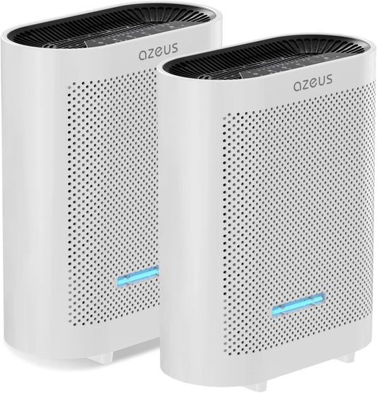 AZEUS 2-Pack Large Room Air Purifier with Multi-Layer Filtration, High CADR Performance, Quiet Operation, Modern Design for Home & Office Use