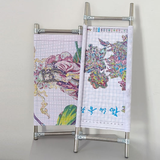 60-150cm Standing Embroidery Lap, Fixed Table Side Table Embroidery Stand with Angle Adjustable Embroidery Hoop Stand for Art Craft Sewing Holder
