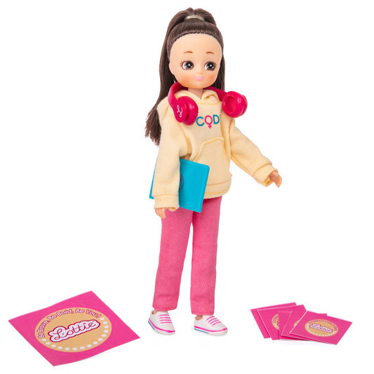 Lottie Coder Girl Doll with Laptop and Tech Accessories