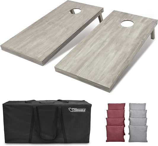 GoSports 4 ft x 2 ft Regulation Size Wooden Cornhole Boards Set - Includes Carrying Case and Bean Bags (Choose Your Colors) Over 100 Color Combinations