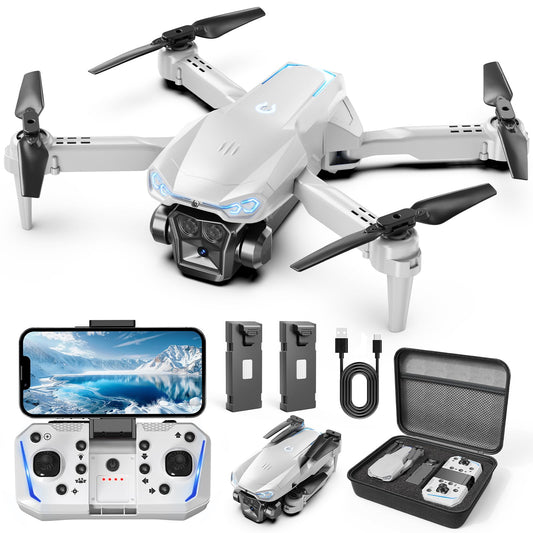 X-shop 1080P Drone with Camera for Adults Beginners, Foldable RC Quadcopter, One Key Start, Gesture Control, Altitude Hold, 360° Flips, 30 Min Flight Time, 2 Rechargeable Batteries, Toy Gift for Kids
