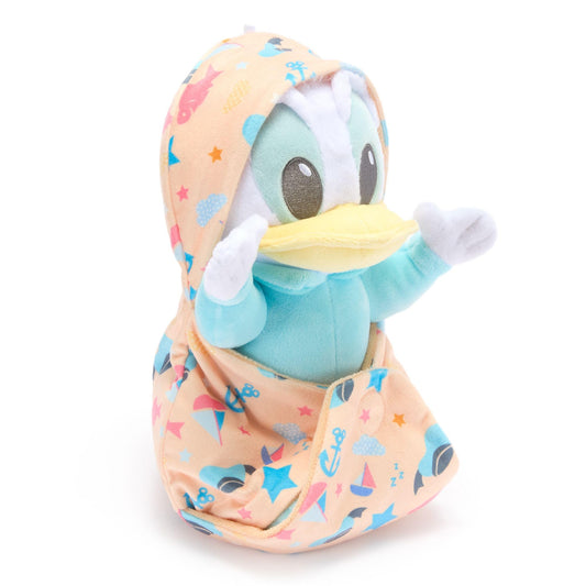 Disney Store Official Donald Duck Plush with Blanket Pouch - Disney Babies Plushy in Baby Swaddle - Toy for Those who Love Plush Figure Toys, Cute Plushies, & Baby Stuffed Animals - Small - 11"