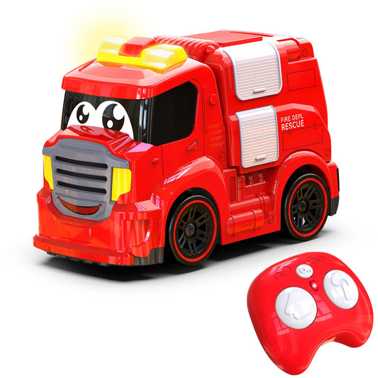 AEROQUEST Remote Control Car for Toddlers 1-3 Fire Truck Toy for Ages 2-4 Lights & Sounds Emergency Cars Preschoolers Fire Engine for Boys & Girls
