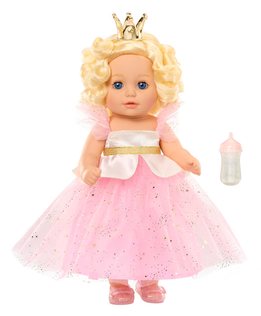 Baby Born Princess Baby Doll Annabell - Blonde Hair, Blue Eyes: Realistic Features for Kids Ages 3 & Up, Rooted Hair, Eyes Open & Close