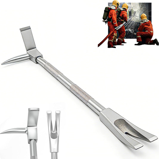 30" Halligan Bar, High-Precision Carbon Steel Construction, Halligan Tool for Fire Rescue