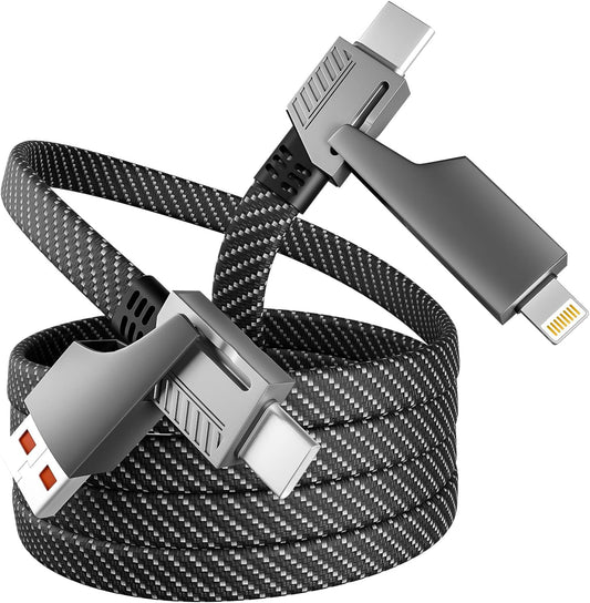 4 1 65W, 4-in-1 16/15/14/13 More(4FT) in Charging Cable Fast Charging USB C Cable USB Multi Charging Cable with E-Mark