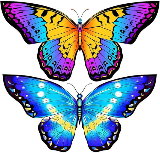 HONBO Butterfly Kites for Kids & Adults,55" x 28" Large Beginner Kite for Kids Ages 4-8,Easy to Fly for Beginners, Each Kite with 300ft Line Handle,Beach Kites for Outdoor Activities & Family Trip