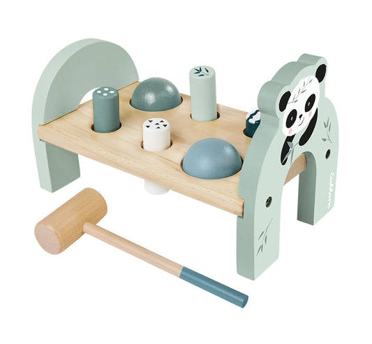 Eichhorn Wooden Hammering Bench - Colorful Motor Skills Toy for Toddlers with Hammer, Pegs and Balls, Promotes Coordination and Strength, Birch Wood, Age 1+