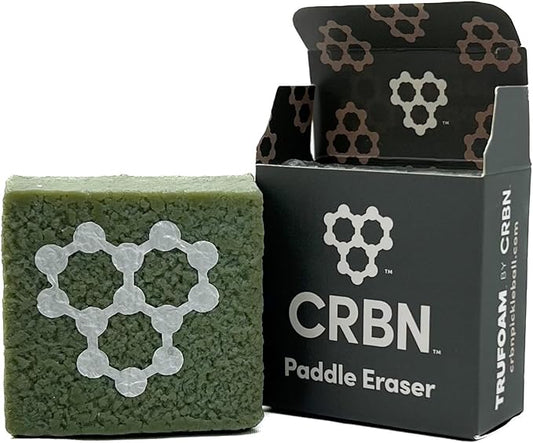 CRBN Pickleball Paddle Eraser, Best Carbon Fiber Pickle Ball Racket Cleaner, Fast & Easy Rubber Bar to Remove Ball Residue, Dirt, & Minor Scrapes/Scratches