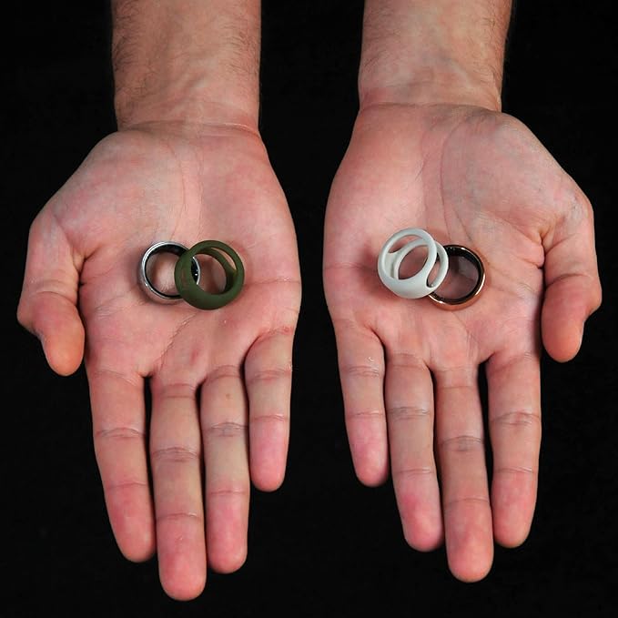 Rinfit Smart Ring Protector - Silicone Ring Enhancer for Active Lifestyle and Gym - StyleFit U.S. Design Patent - Stone, Size 9