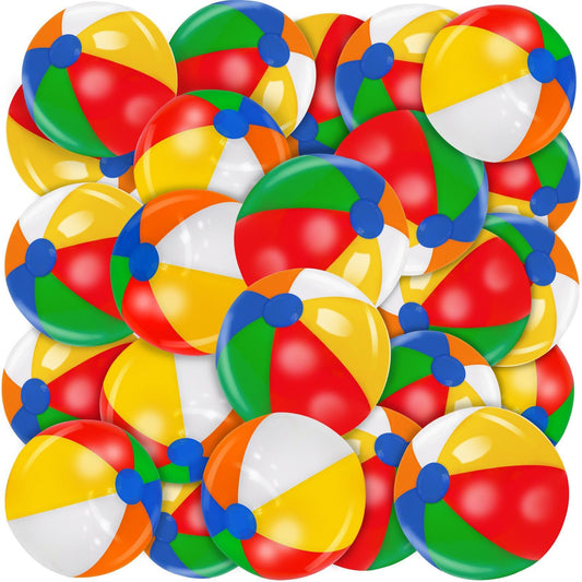 28 Pack 12 Inch Rainbow Beach Balls Bulk, Inflatable Swimming Pool Toys Beach Ball for Kids Birthday Party Favors Outdoor Summer Games Hawaiian Tropical Luau Themed Pool Party Decorations