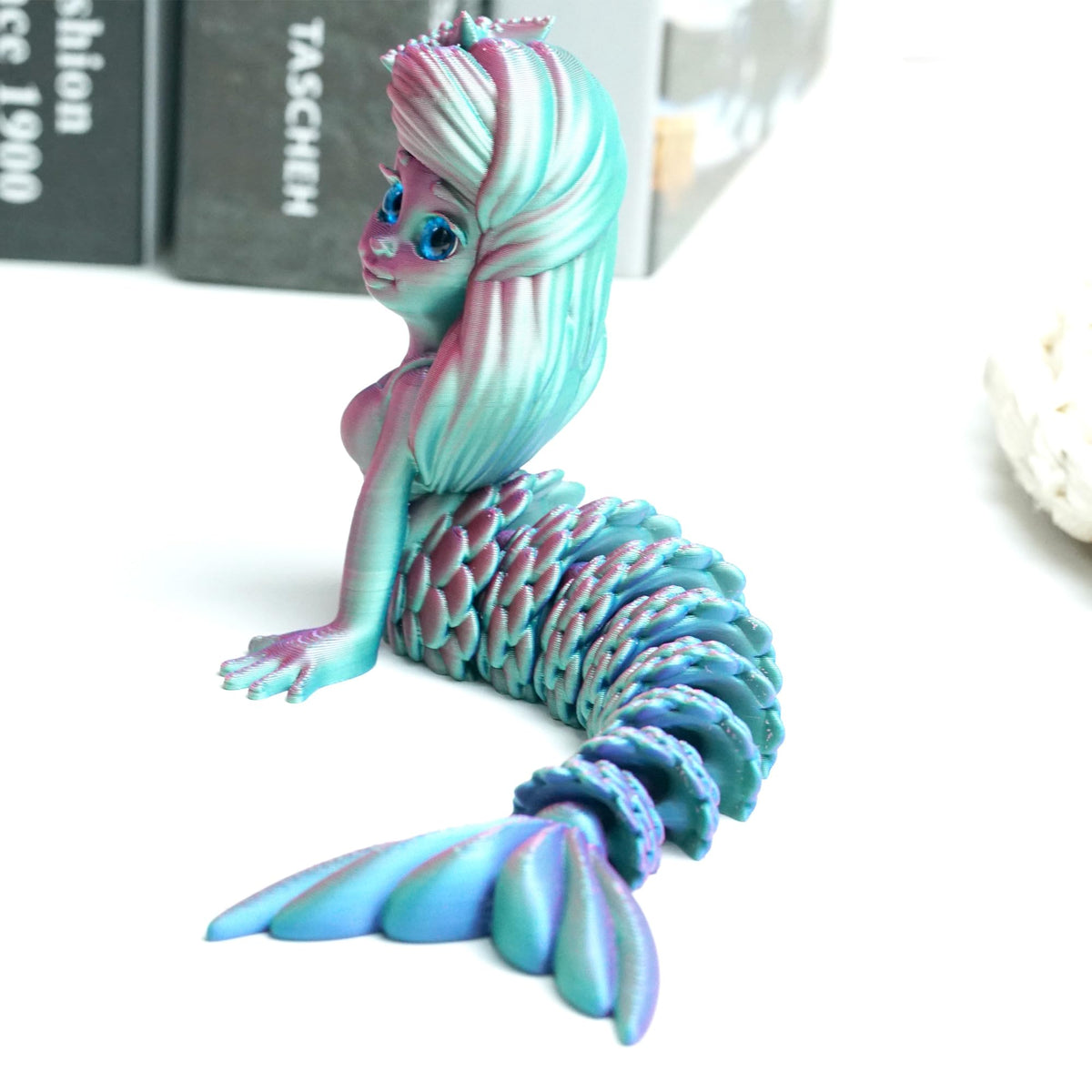 3D Printed Mermaid Model,Articulated Mermaid Toys,Surprise Fantasy Gifts, Flexible Joint Animal Figurines, 3D Printed Stuff,Stress Relief, Fidget restlessness, ADHD Toys