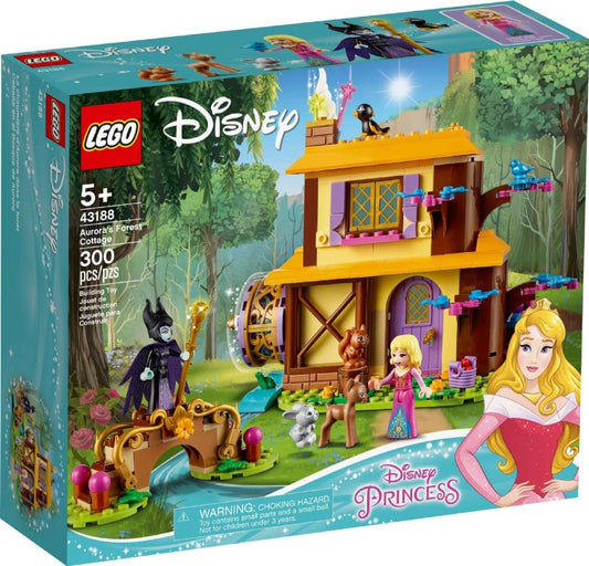 LEGO Disney Aurora’s Forest Cottage 43188, Sleeping Beauty Building Kit for Kids; A Fun Holiday Present or Birthday Gift for Disney Princess Fans (300 Pieces)