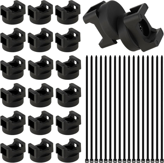 20 20mm 100 Magnetic Cable Clips Zip Tie Mount Base, Include Pcs Magnetic Wire Cable Holders with Pcs Heavy Duty Zip