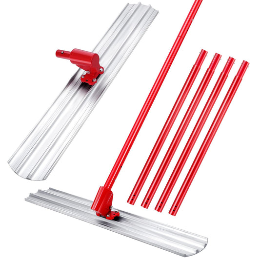 48"x8" Bull Float Kit Magnesium Bull Float for Concrete Finishing Heavy-Duty Cement Smoothing Tool With 4 Float Handle Bracket