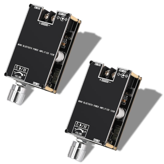 2PCS ZK-1001B Board,100W 7-24V, Daakro Bluetooth Amplifier Mono Channel Amp Board with TWS Pairing Function,DC