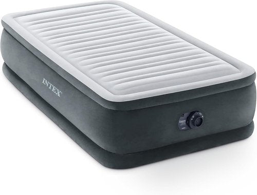 Intex Dura-Beam Deluxe Comfort-Plush Twin Air Mattress - Built-in Electric Pump - 13" Height - 300lb Capacity