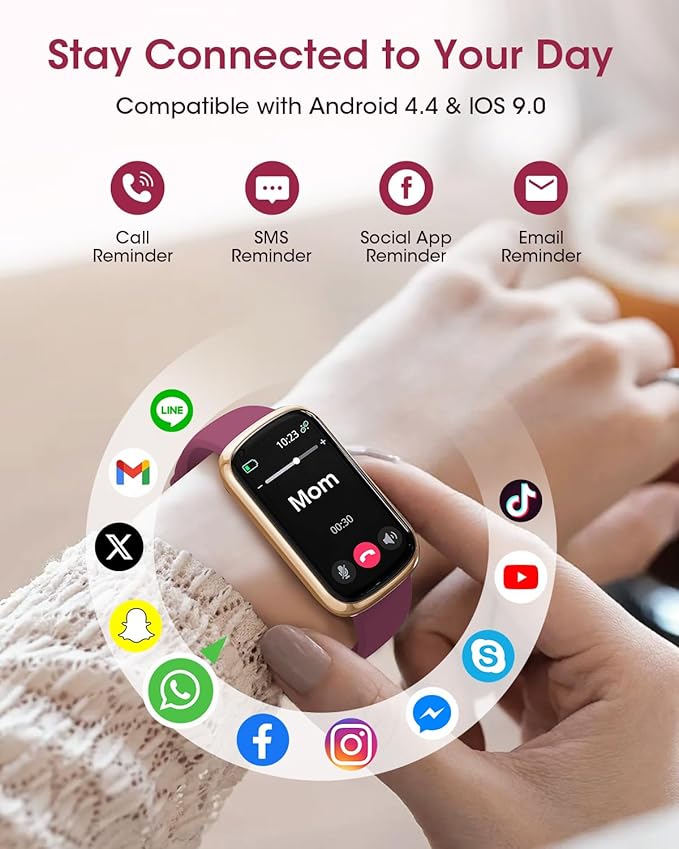 Health Fitness Tracker for Women Men: 24H Heart Rate Monitor Activity Trackers Blood Oxygen Sleep Step Calorie Tracking 5ATM Fitness Smart Watches for Woman Compatible with iPhone Android Gold-Gold