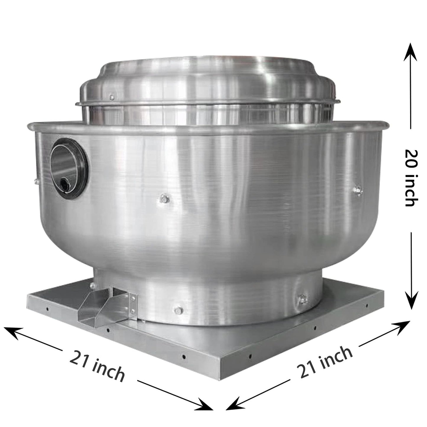 FICBXRA Restaurant Canopy Hood Grease Rated Exhaust Fan- Food Truck High-Speed Direct Drive Centrifugal Upblast Exhaust Fan 0.5HP 110 Volt Single Phase Motor 1900-2600 CFM