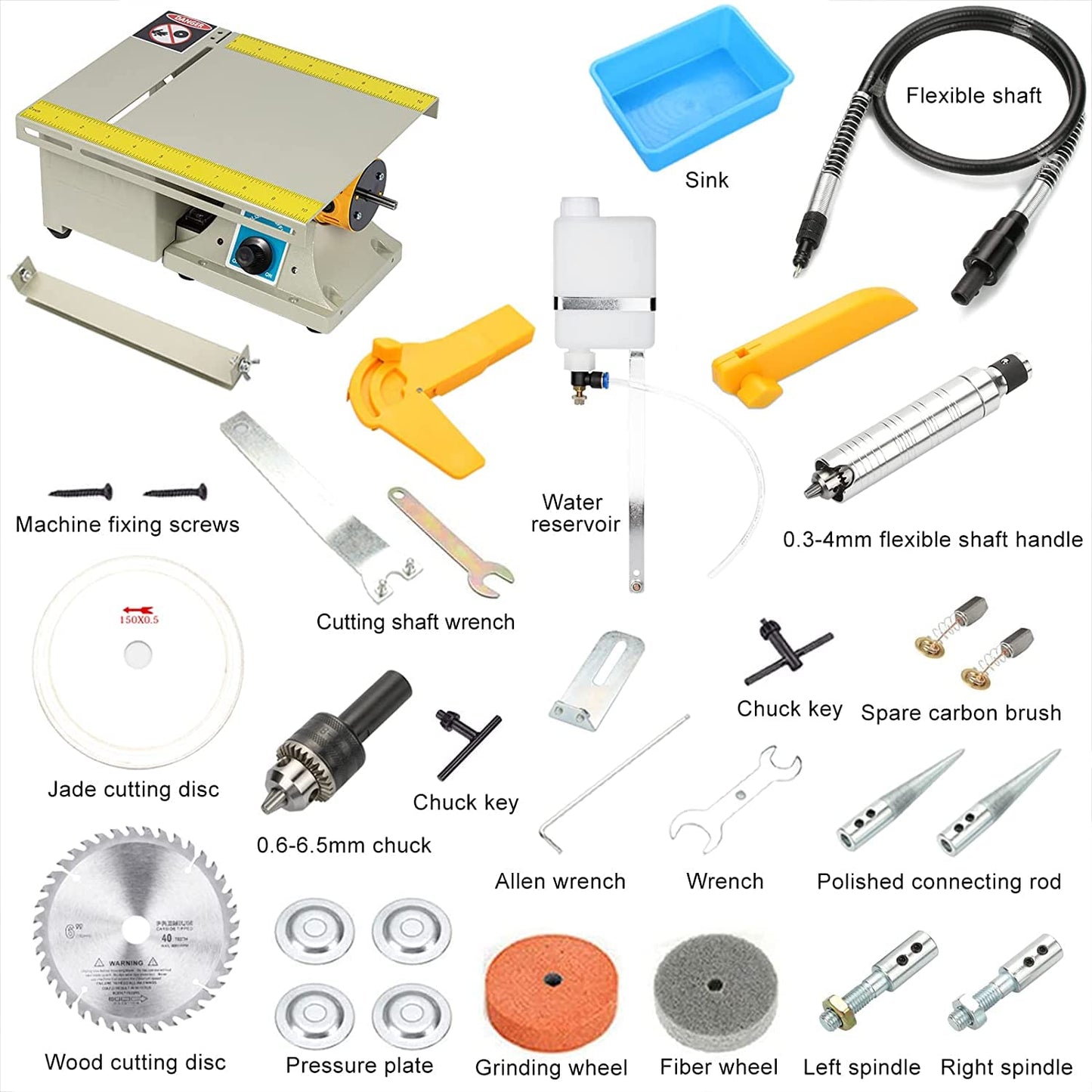Upgrade Lapidary Saw, 110V Wet Saw for Stone Cutting, Mini Bench Table Saw, Precision Lapidary Equipment for Drilling Crafts, Left Benchtop