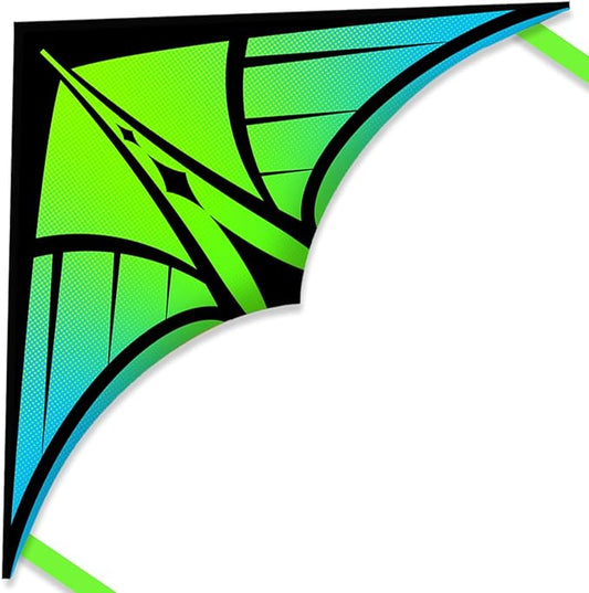 Large Delta Kite for Kids & Adults - Easy to Fly Outdoor Kites for Kids Ages 8-10, Perfect for Beach & Family Activities, Includes Line & Handle