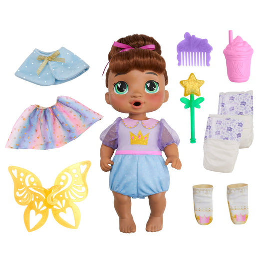 Baby Alive Fairy Fashions Sophia Sparkle Doll with Clothes Accessories, Brown Hair, 11 Inches, Toys for 3 Year Old Girls and Boys & Up (Amazon Exclusive)