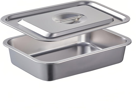 Skiennix 4-Inch Extra Deep Lasagna Pan - 11.6x15.6 Inch Nonstick Stainless Steel with Lid | 9.2QT Capacity